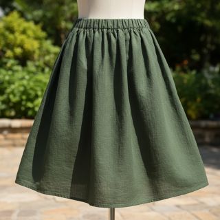 Țesătură din bumbac SLUB WASHED army green