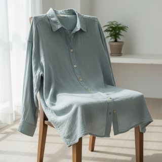 Țesătură din bumbac SLUB WASHED blue