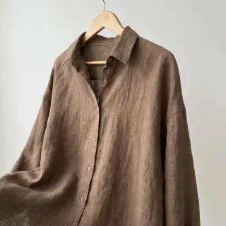 Țesătură din bumbac SLUB WASHED taupe