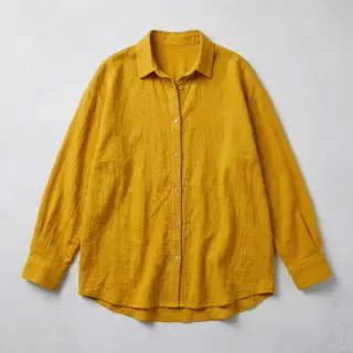 Țesătură din bumbac SLUB WASHED ochre