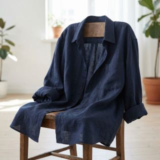 Țesătură din bumbac SLUB WASHED navy