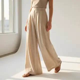 Țesătură din bumbac SLUB WASHED beige