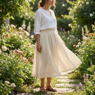 Țesătură din bumbac SLUB WASHED SIMPLY NATURAL