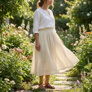 Țesătură din bumbac SLUB WASHED SIMPLY NATURAL