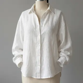 Țesătură din bumbac SLUB WASHED off white