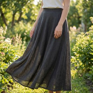 Țesătură din bumbac SLUB WASHED black