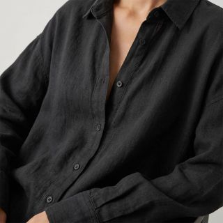 Țesătură din bumbac SLUB WASHED black