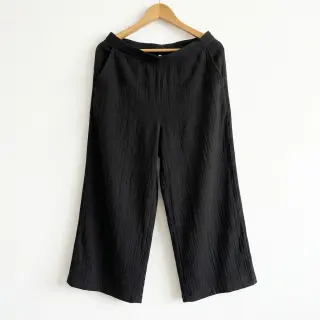 Țesătură din bumbac SLUB WASHED black