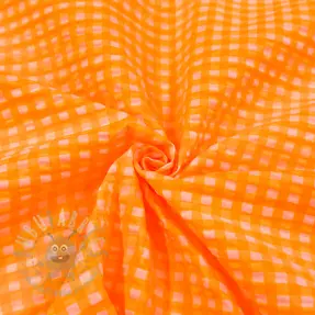 Țesătură din bumbac YARN DYED NEON SMALL Checks orange
