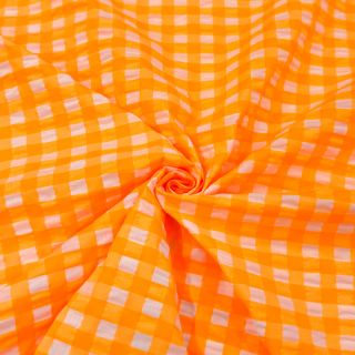 Țesătură din bumbac YARN DYED NEON BIG Checks orange