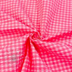 Țesătură din bumbac YARN DYED NEON SMALL Checks pink