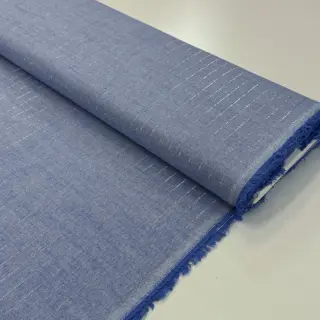 Țesătură din bumbac YARN DYED Stripes LUREX blue