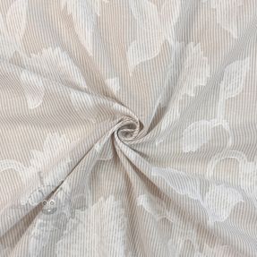 Țesătură din bumbac YARN DYED Stripes JACQUARD Flowers sand