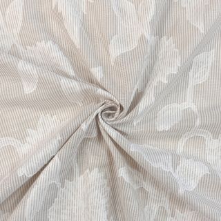 Țesătură din bumbac YARN DYED Stripes JACQUARD Flowers sand