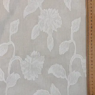 Țesătură din bumbac YARN DYED Stripes JACQUARD Flowers sand
