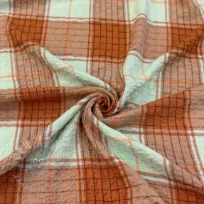 Viscoză CRINKLE Check mint