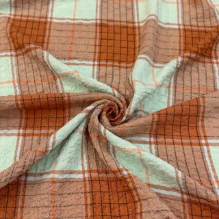 Viscoză CRINKLE Check mint