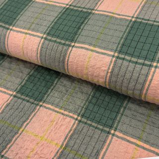 Viscoză CRINKLE Check peach