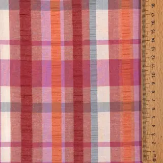 Țesătură din bumbac SEERSUCKER YARN DYED Checks pink