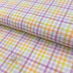 Țesătură din bumbac SEERSUCKER YARN DYED Checks multi