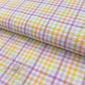 Țesătură din bumbac SEERSUCKER YARN DYED Checks multi