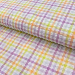 Țesătură din bumbac SEERSUCKER YARN DYED Checks multi