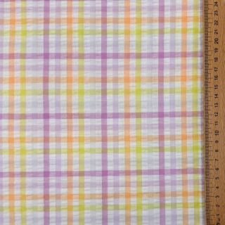 Țesătură din bumbac SEERSUCKER YARN DYED Checks multi