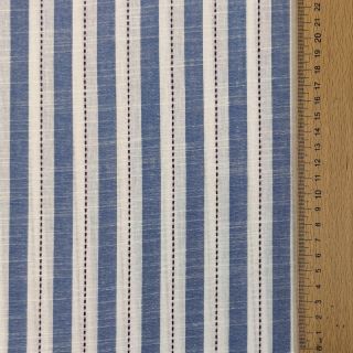 Țesătură din bumbac YARN DYED Stripes Nina blue