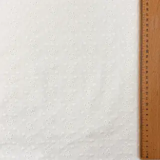 Țesătură din bumbac EMBROIDERY TWO-SIDE SCALLOP Simi white