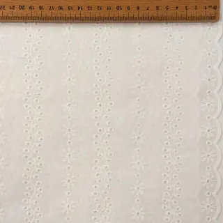 Țesătură din bumbac EMBROIDERY TWO-SIDE SCALLOP Neo white