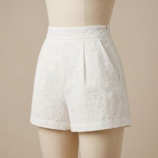 Țesătură din bumbac VOILE EMBROIDERY Flowers white