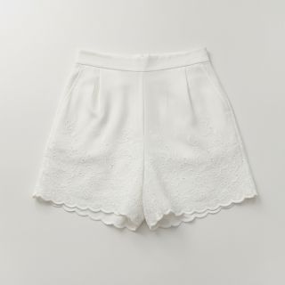 Țesătură din bumbac VOILE EMBROIDERY ONE-SIDE BORDER white