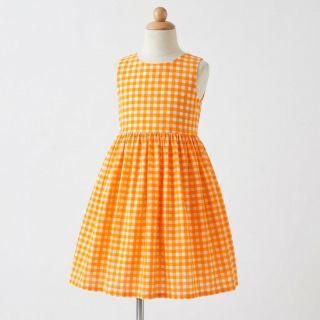 Țesătură din bumbac YARN DYED NEON SMALL Checks orange