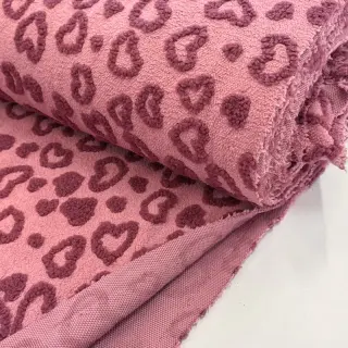 Stofă palton TEDDY Hearts old pink