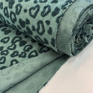 Stofă palton TEDDY Hearts old green