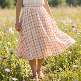 Țesătură din bumbac SEERSUCKER YARN DYED Checks ecru