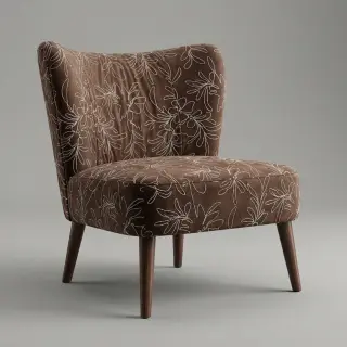 Imitație piele întoarsă Tape flower dark brown