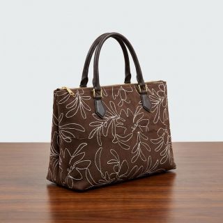 Imitație piele întoarsă Tape flower dark brown