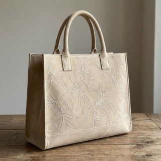 Imitație piele întoarsă Tape flower beige