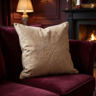 Imitație piele întoarsă Tape flower beige