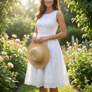 Țesătură din bumbac EMBROIDERY Bellagio white