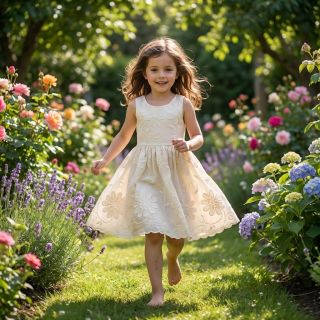 Țesătură din bumbac EMBROIDERY Bellagio off white