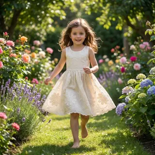 Țesătură din bumbac EMBROIDERY Bellagio off white