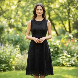 Țesătură din bumbac EMBROIDERY Bellagio black