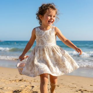 Țesătură din bumbac VOILE EMBROIDERY Kim off white