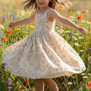 Țesătură din bumbac VOILE EMBROIDERY Kiara off white