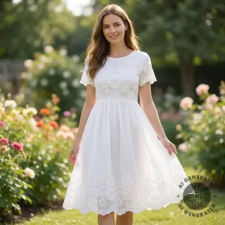 Țesătură din bumbac EMBROIDERY Leon border