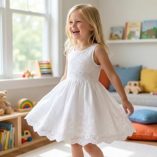 Țesătură din bumbac EMBROIDERY Leon border