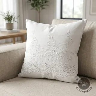 Țesătură din bumbac EMBROIDERY Leon border