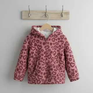 Stofă palton TEDDY Hearts old pink